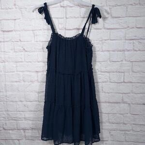 Trixxi Women's Navy Blue Sleeveless Tiered Dress - Size L